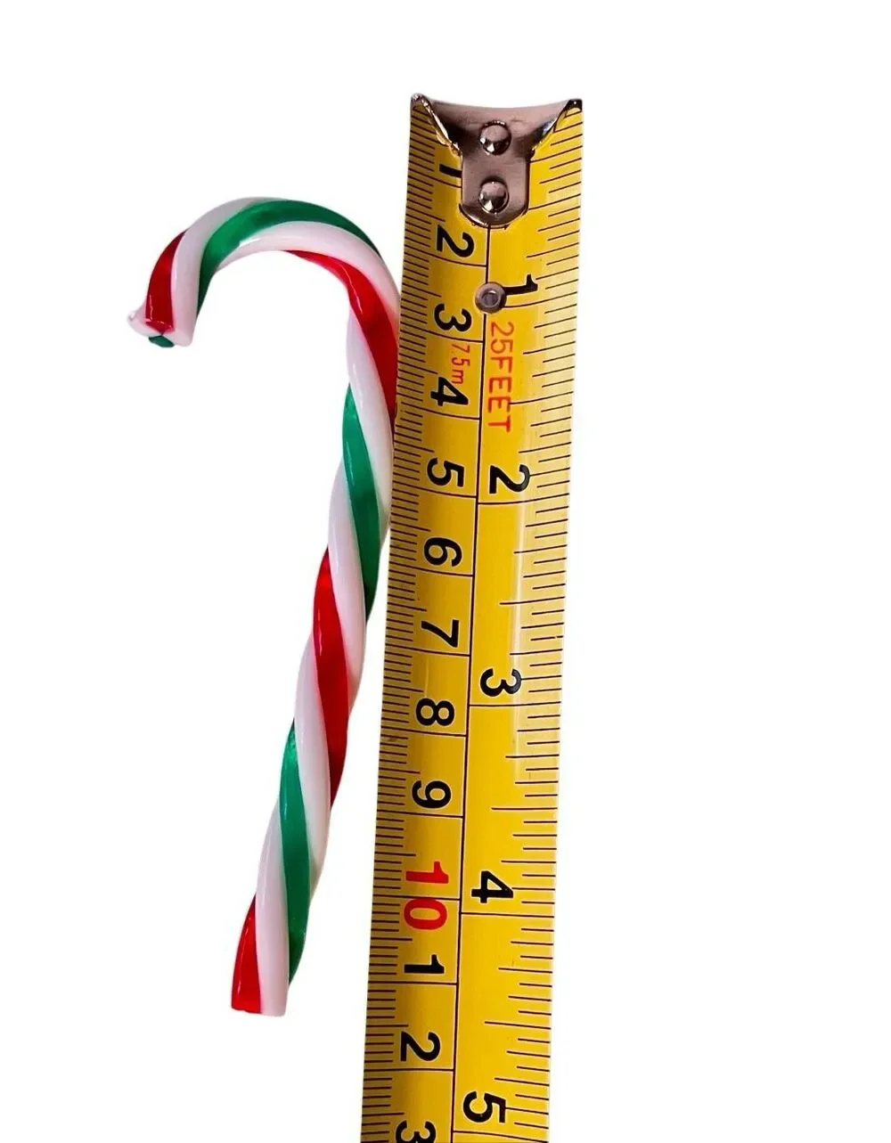 Vintage 30 Christmas Twisted Acrylic Candy Canes Red White & Green